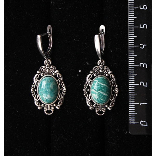 Серьги из амазонита, основа 