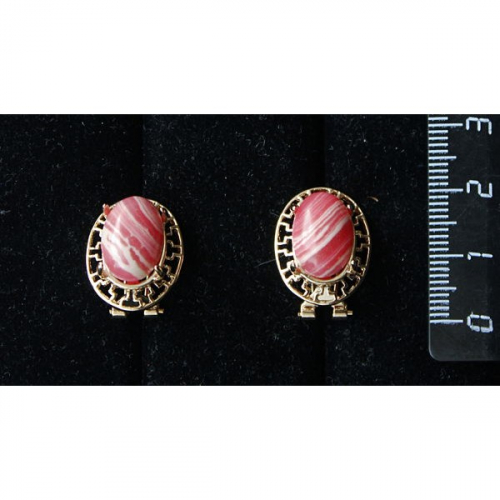 Серьги из агата красного (иск.), 