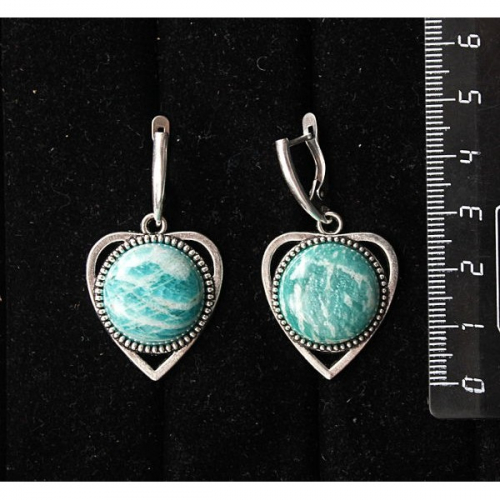 Серьги из амазонита 