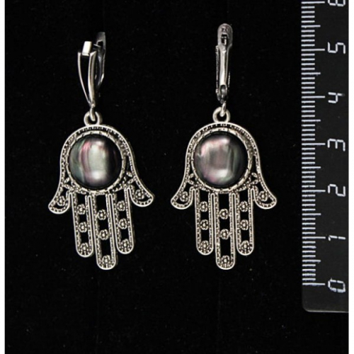 Серьги из гелиотиса (иск.), круг 12мм, 