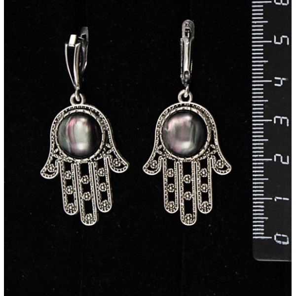 Серьги из гелиотиса (иск.), круг 12мм,
