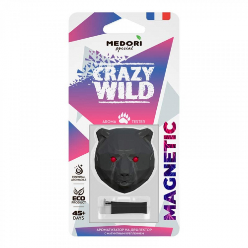 Копия Меловой авто-парфюм на дефлектор 3D Medori Crezy Wild Magnetic