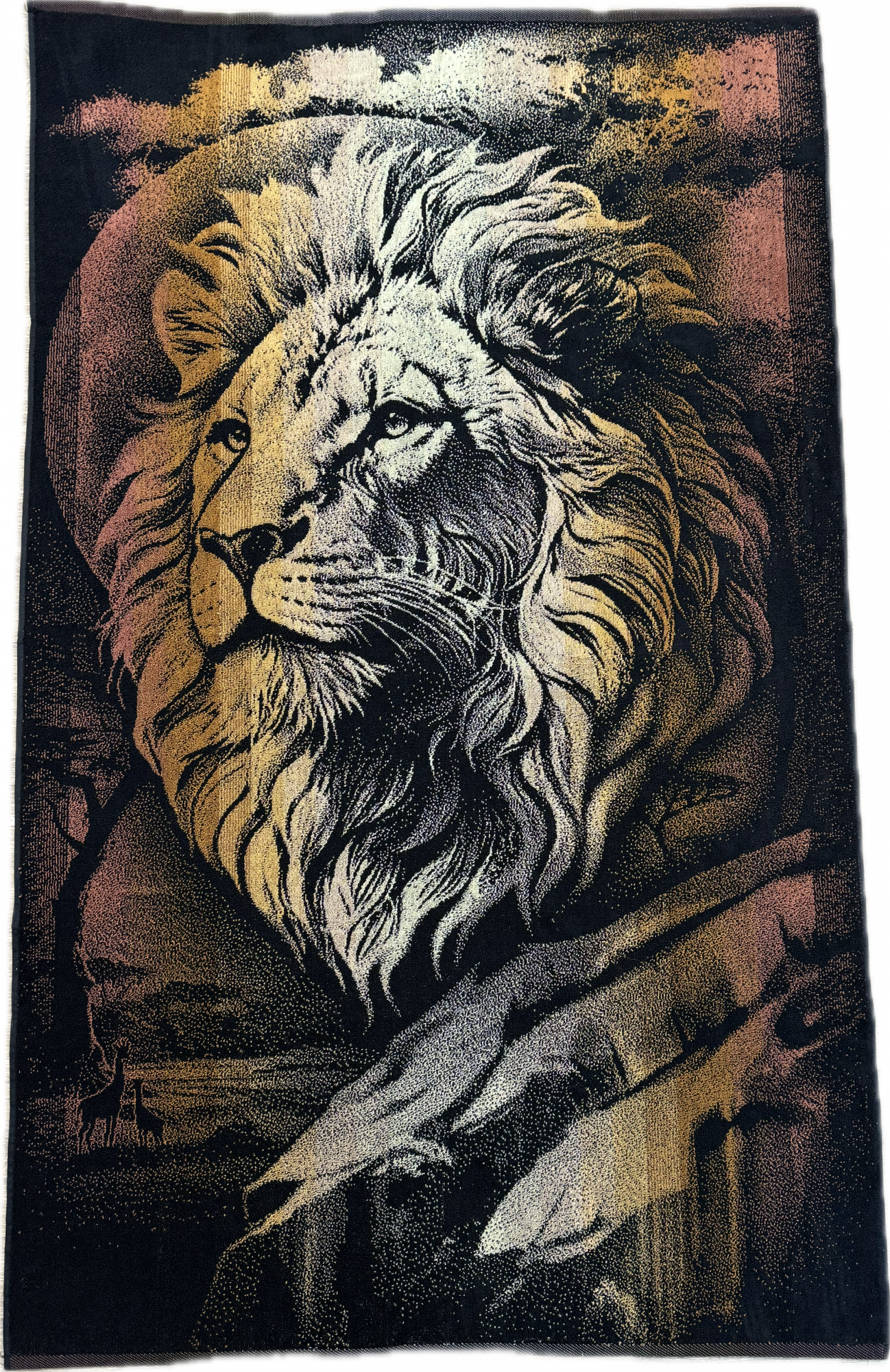 Полотенце махровое 7596 ПОВЕЛИТЕЛЬ САВАННЫ р-р 100х160