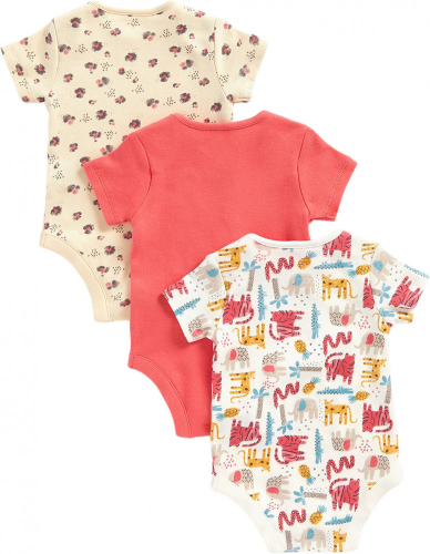 Боди детское BE G JUNGLE 3PK BODYSUITS SS/092, Mothercare