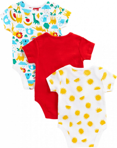 Боди детское BE U BRIGHTS 3PK BODYSUITS SS/092, Mothercare