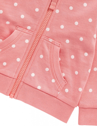 Джемпер детский T&E PEACH POLKADOT Z/T HOODIE LB, Mothercare