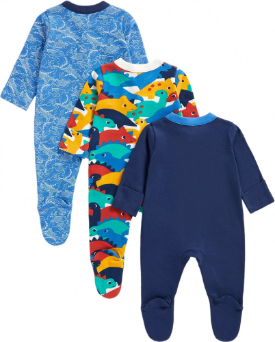 Комбинезон детский BE B M&D DINO 3PK SLEEPSUITS, Mothercare