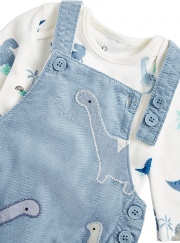 Комплект детский MFB CORD DUNGAREE & BODYSUIT, Mothercare