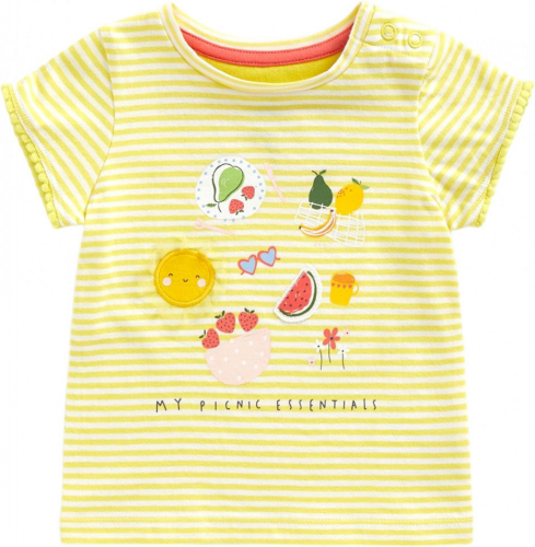 Футболка детская MG PN 3PK SS TEE STRIPE/AOP/ORANGE/080, Mothercare