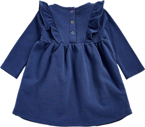 Платье детское MG NA BLUE DRESS WITH APPLIQUE BORDER LS, Mothercare