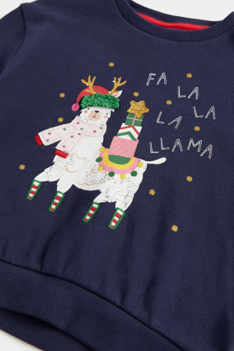 Джемпер детский FESTIVE NAVY LLAMA BB SWEA, Mothercare