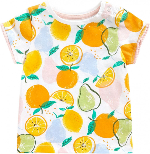 Футболка детская MG PN 3PK SS TEE STRIPE/AOP/ORANGE/080, Mothercare