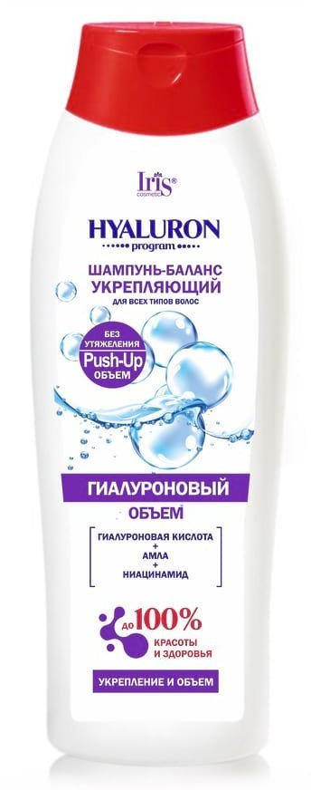 IRIS HYALURON program Шампунь-баланс укрепляющий для всех типов волос серии фл-н 400 мл