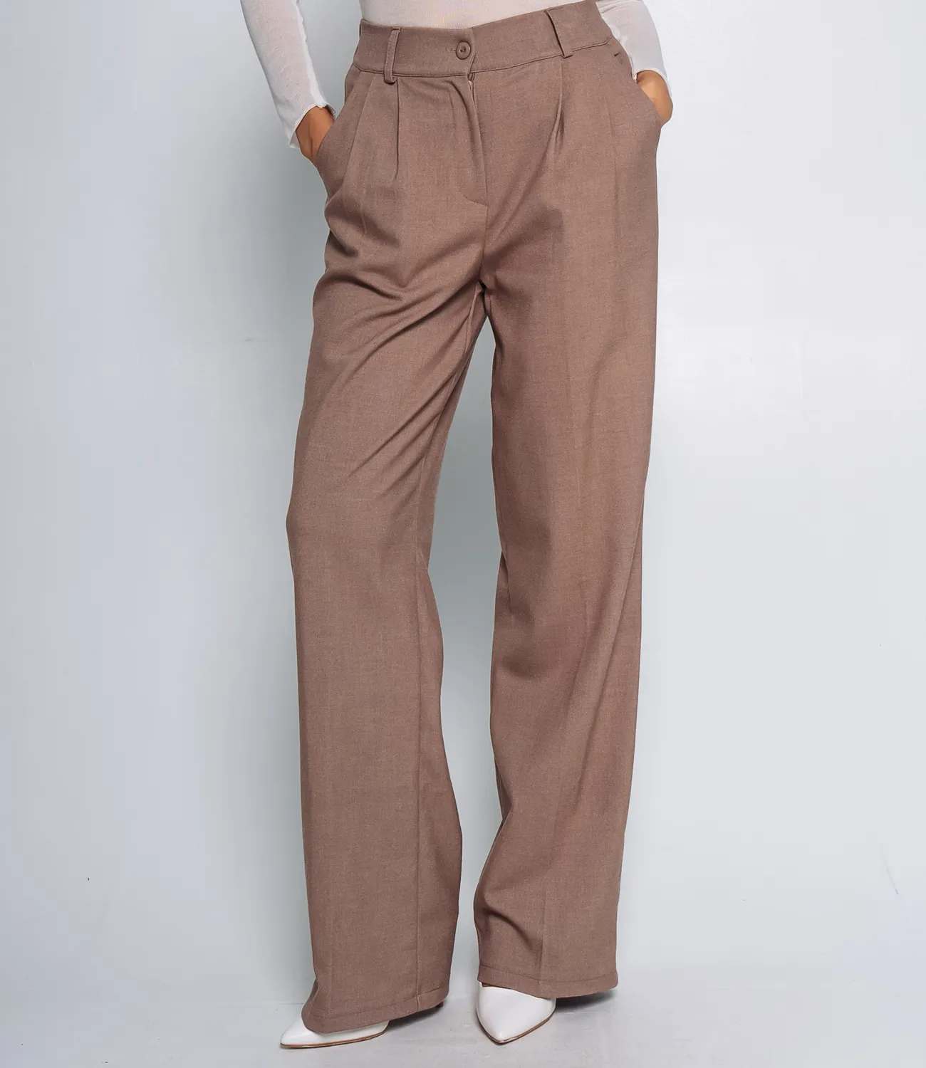 Брюки #БШ2871, тёмно-бежевый