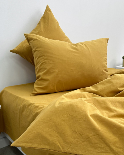 Постельное белье Mustard, washed cotton