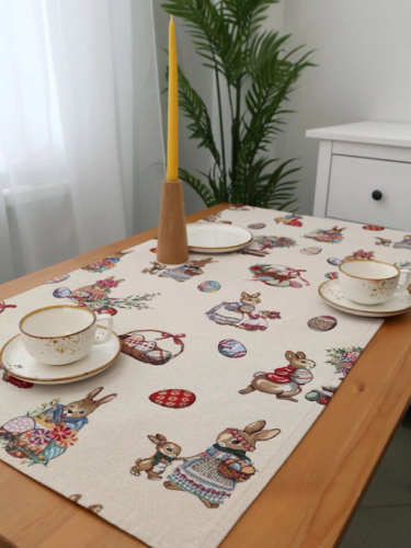 Крольчата Букет Корзинка Салфетка 60х150 см 05358