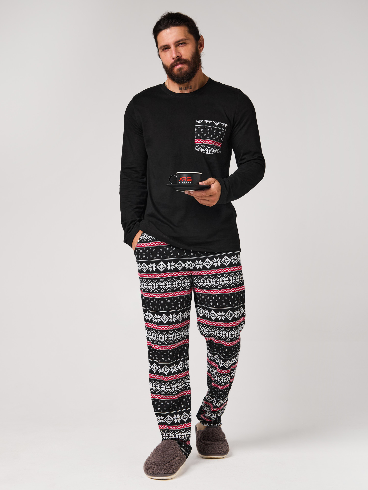 Пижама мужская кулирка с брюками