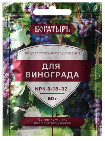 Богатырь для Винограда 50 гр/ 80шт Лама Торф, водорастворимое уд.