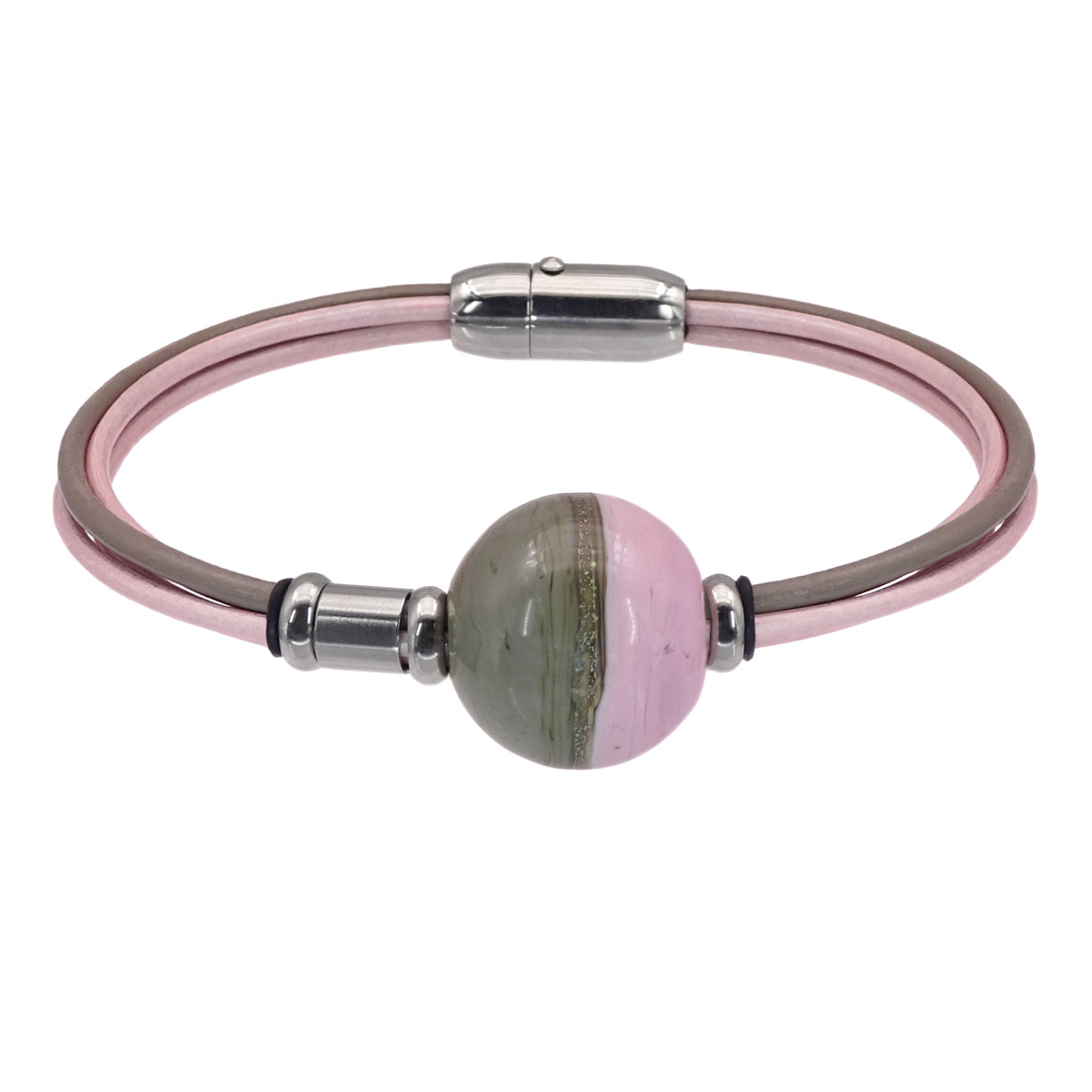 Браслет из муранского стекла PINK HAZE R3972