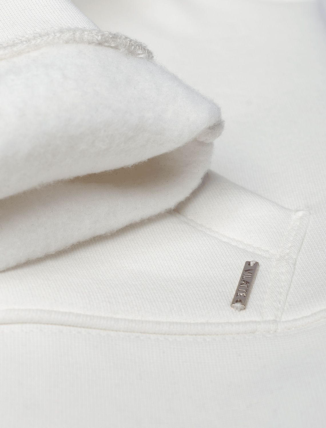 Худи на молнии из премиального футера трехнитки с начесом D49.062 белый