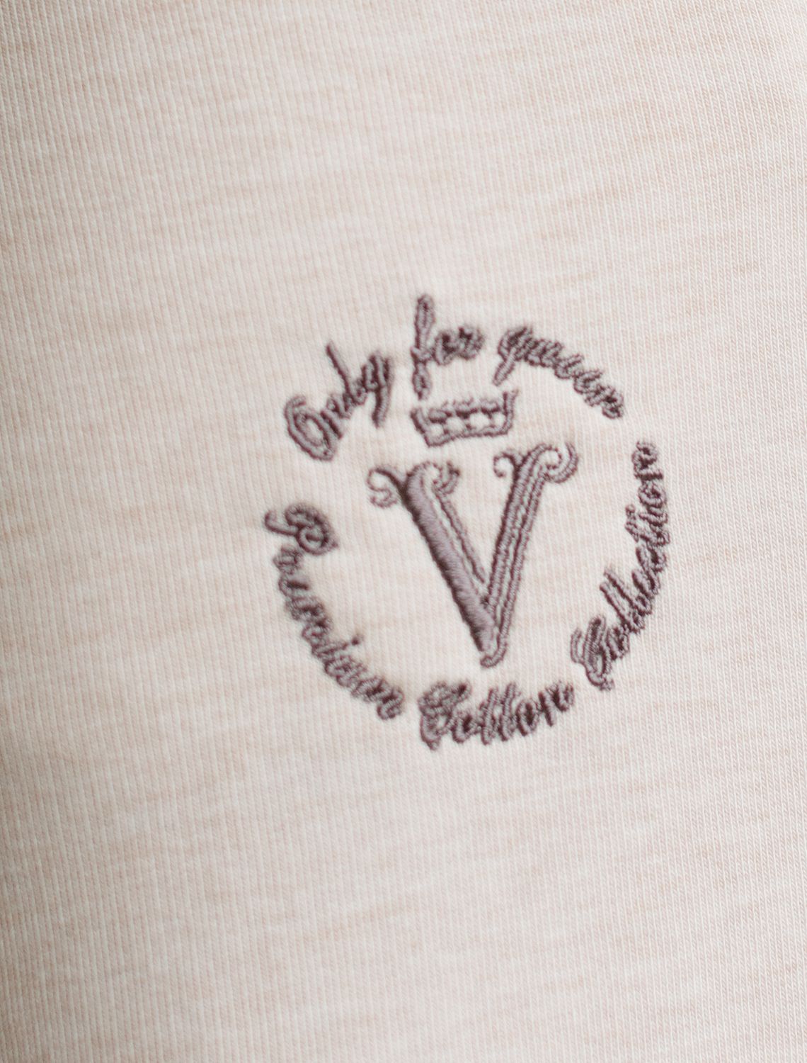 Прямые брюки из петельчатого футера-трехнитки D44.089 бежевый меланж