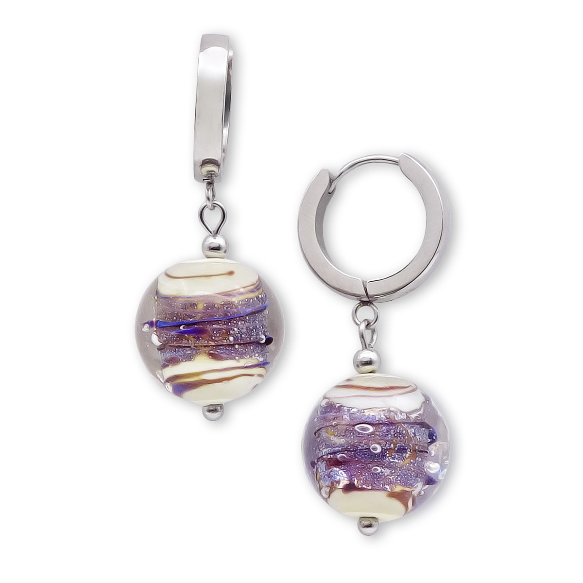 Серьги из муранского стекла MILKY WAY LS3244