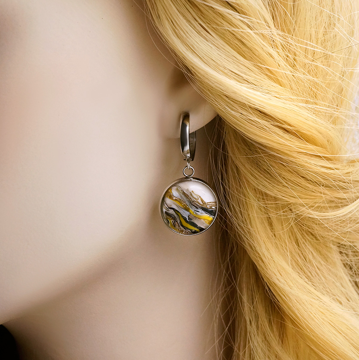 Серьги из муранского стекла IVORY COAST LS3289