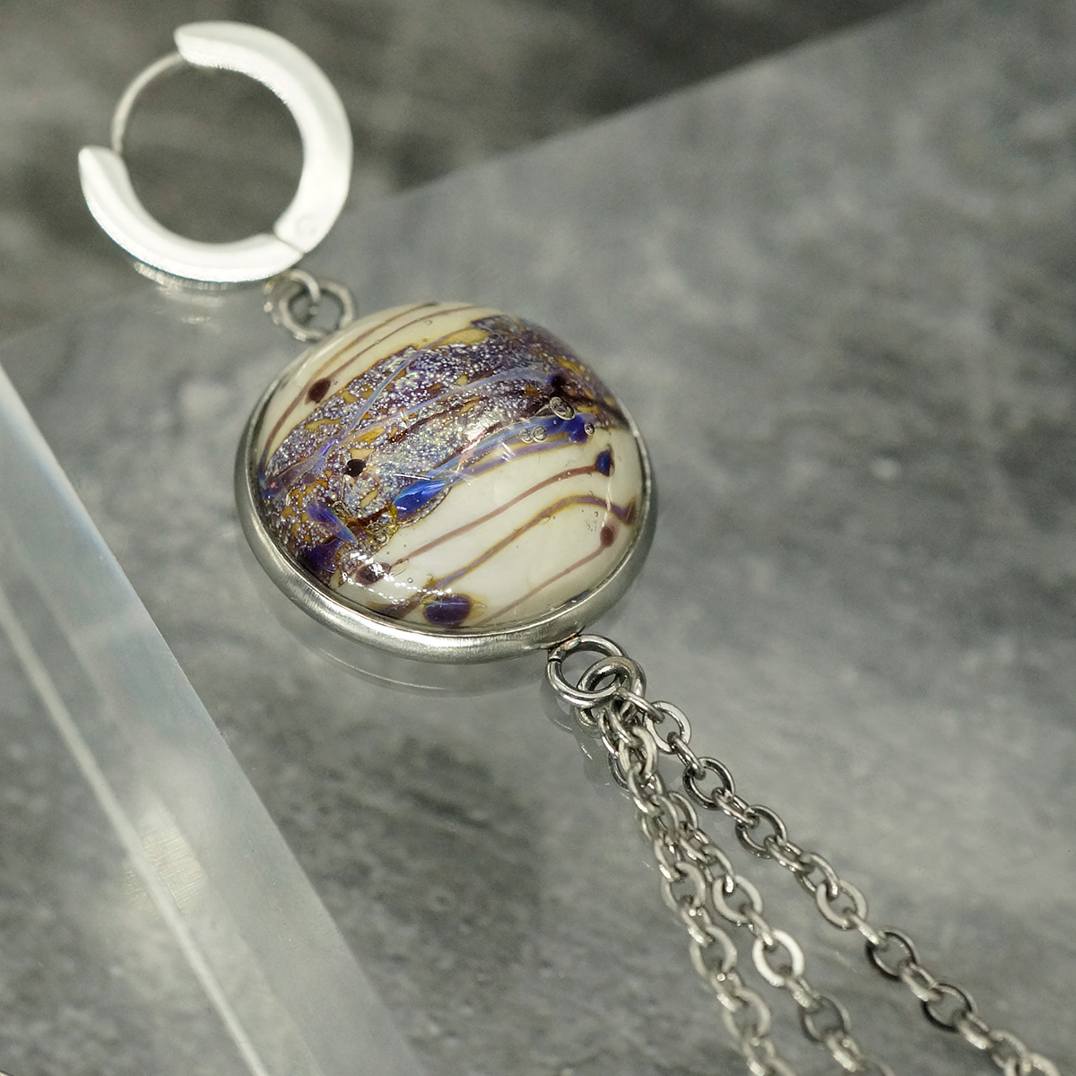 Серьги из муранского стекла MILKY WAY LS3254