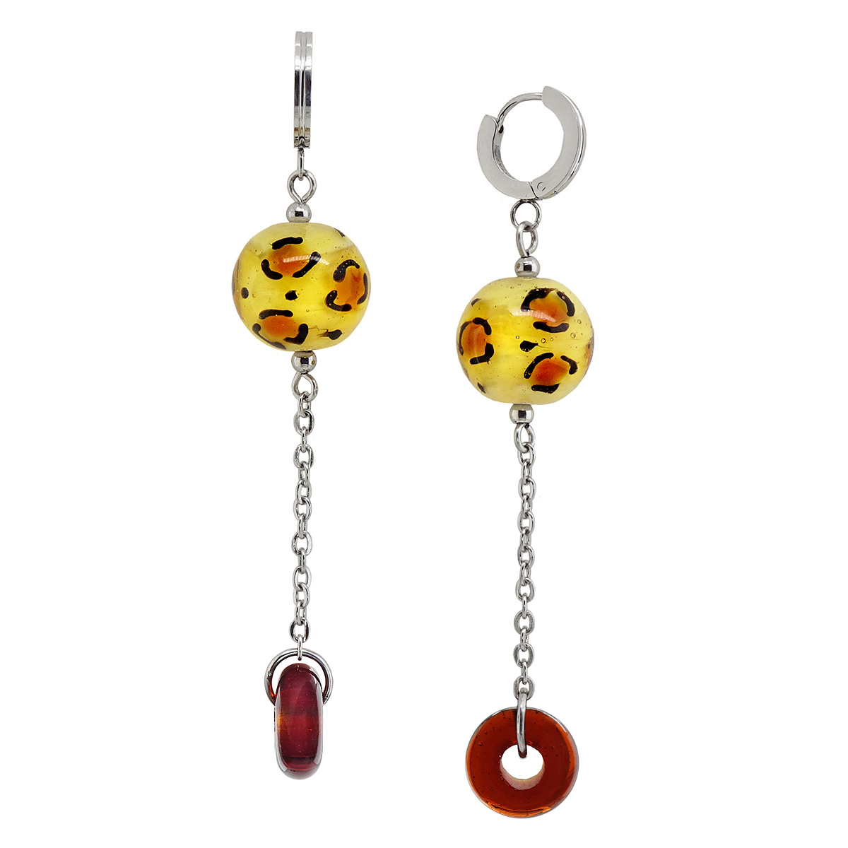 Серьги из муранского стекла LEOPARD LS3493