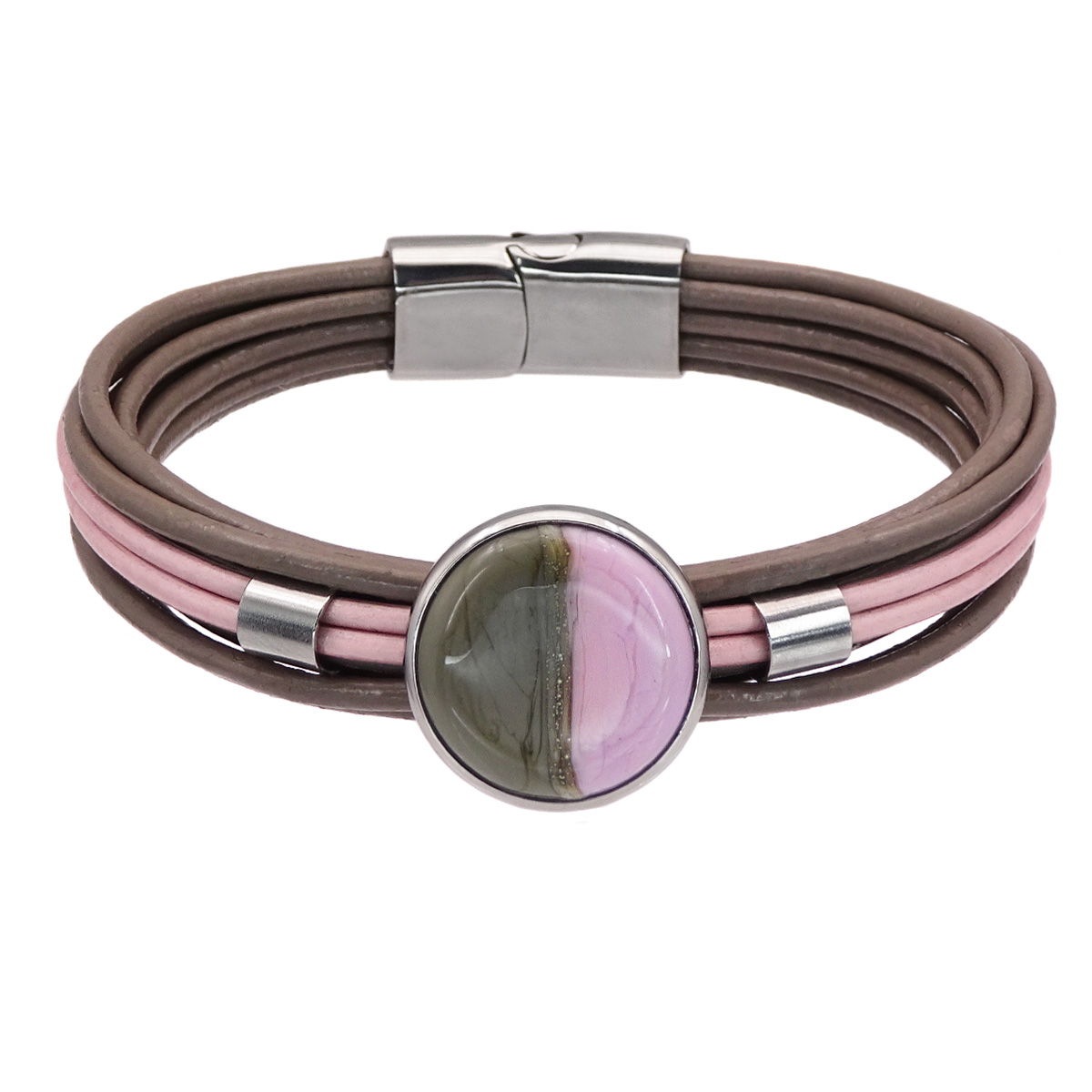 Браслет из муранского стекла PINK HAZE R3973