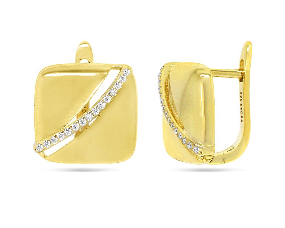 Серьги из серебра куб.циркон., МЦВА265лп