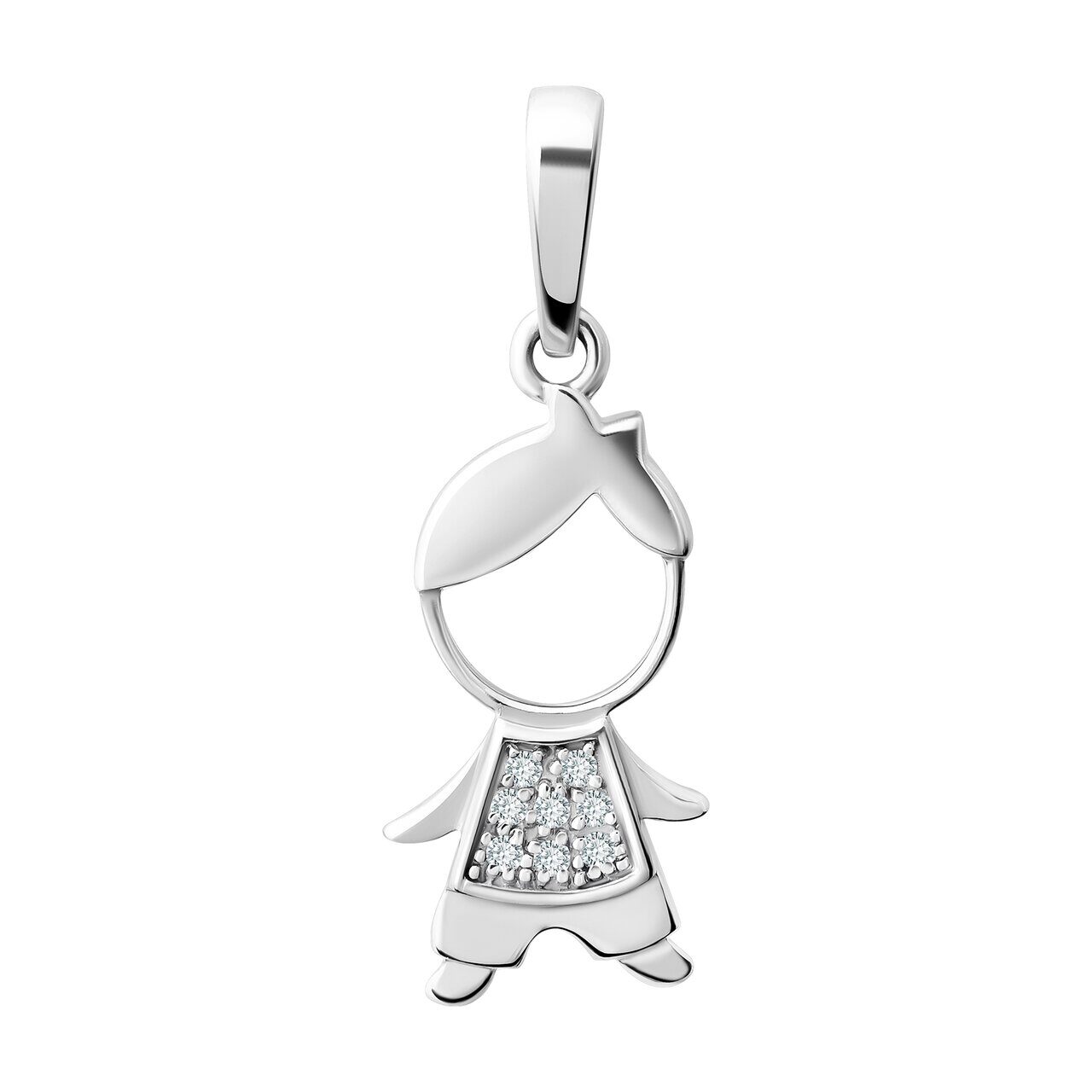 Подвеска из серебра куб.циркон., Л-27622
