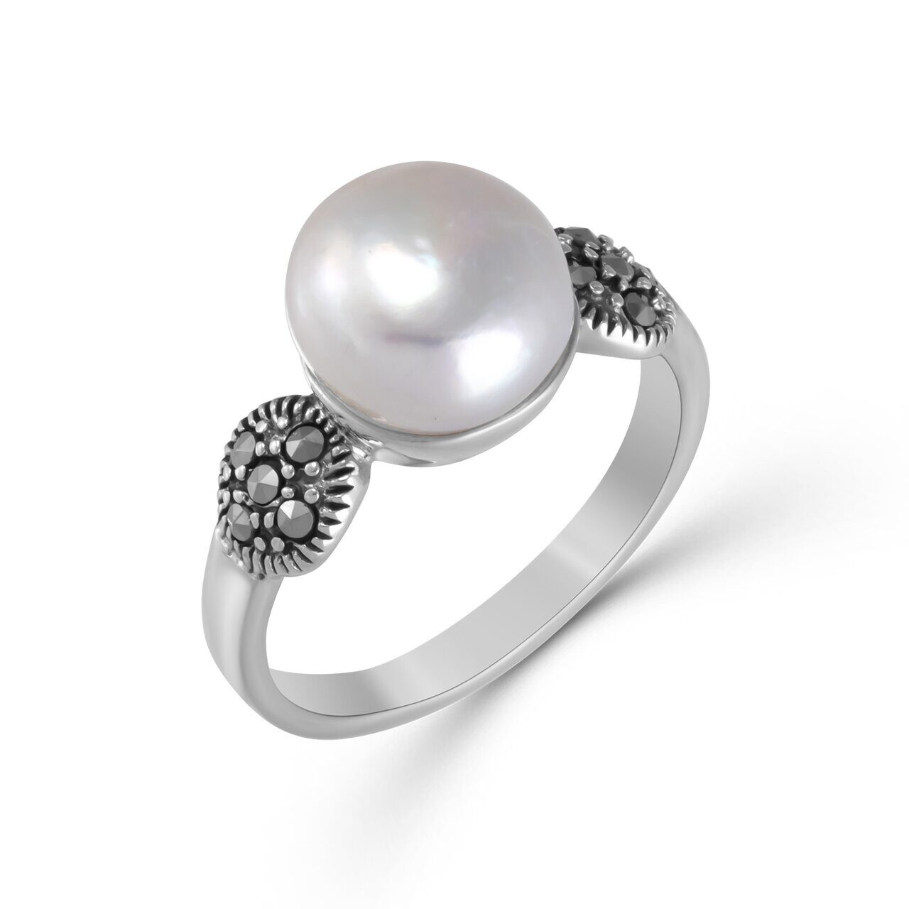 Кольцо, жемчуг , марказит, SL-AGA794