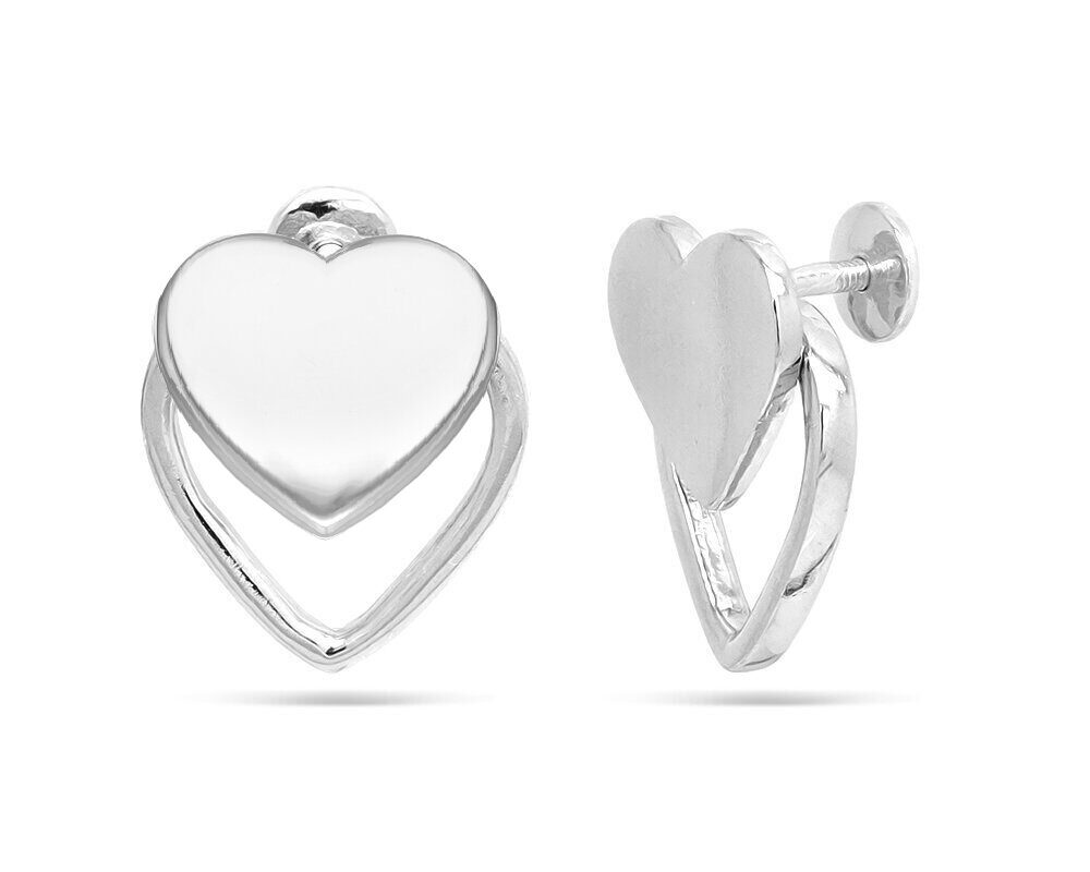 Серьги из серебра без вставки, Ю-26063р