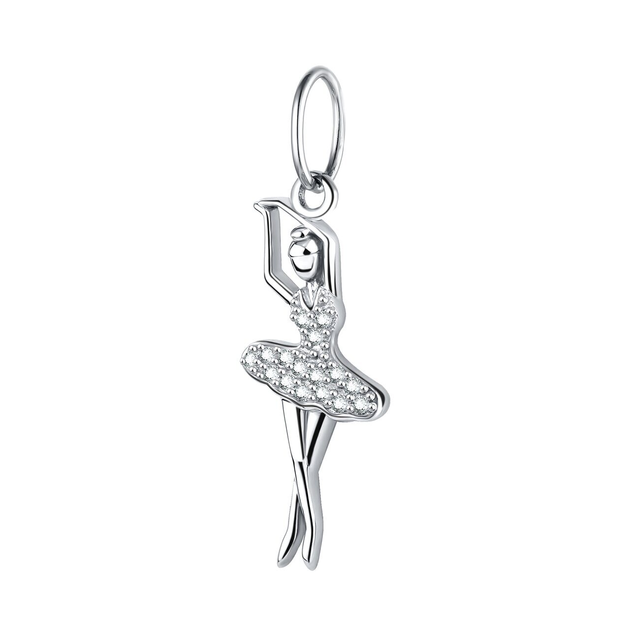 Подвеска из серебра куб.циркон., Л-29282