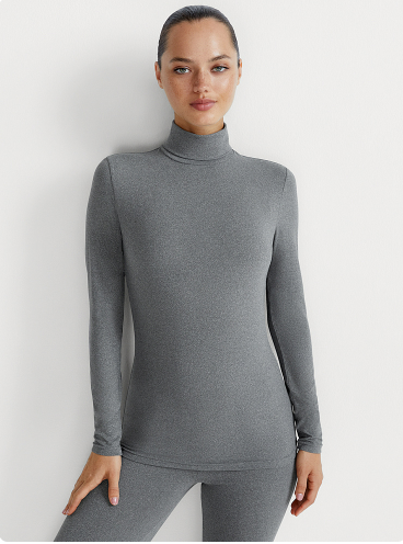 635р 866р OmD 1737T SF Водолазка с отворотом женская OMSA