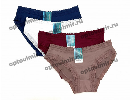 Трусы женские X&B бамбук кружевные края 7001