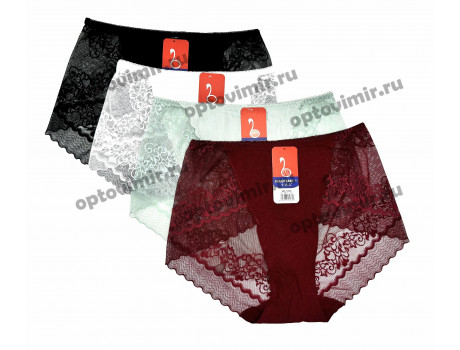 Трусы женские X&B высокие с кружевом 1039