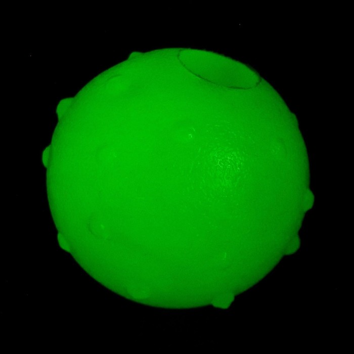 Игрушка для собак, светящаяся в темноте, «Шар с пупырками», 5.5 см