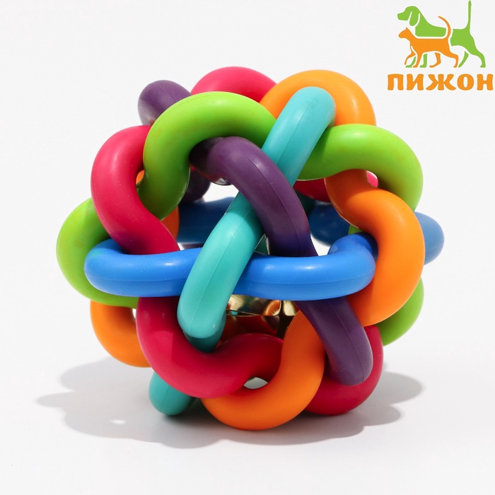 Мяч «Молекула» с бубенчиком, 7 см, микс цветов