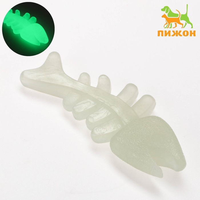 Игрушка для собак «Рыба», светящаяся в темноте, 12 см