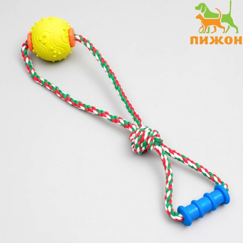 Игрушка канатная с жевательными элементами 
