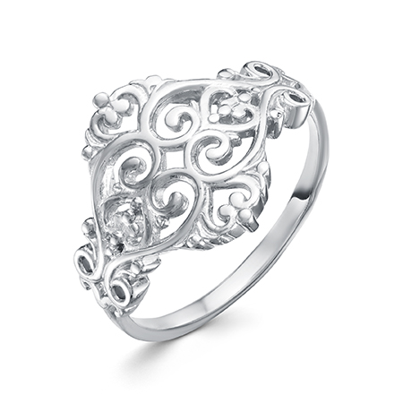 Кольцо родированное серебро 925*