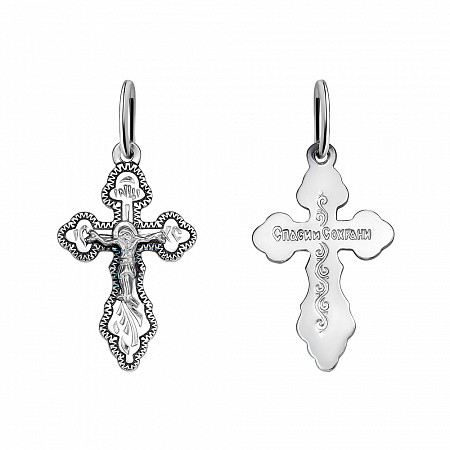 229.55 крест из серебра частично черненый штампованный