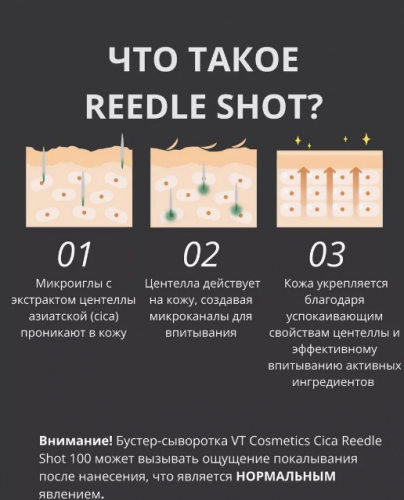 VTCOSMETICS REEDLE SHOT 100 Бустер-сыворотка с микроиглами 50 мл