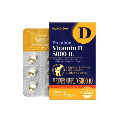 Добавка витамин D 300мг 30 капспул. NUTRI D-DAY PREMIUM VITAMIN D 5000IU