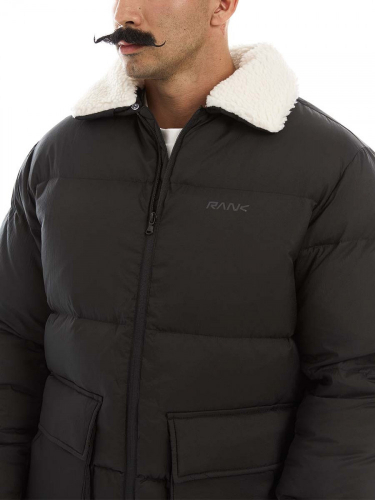 Пуховик мужской Man, PROOF-TEX Shearing Down Jacket, Black/White, RANK