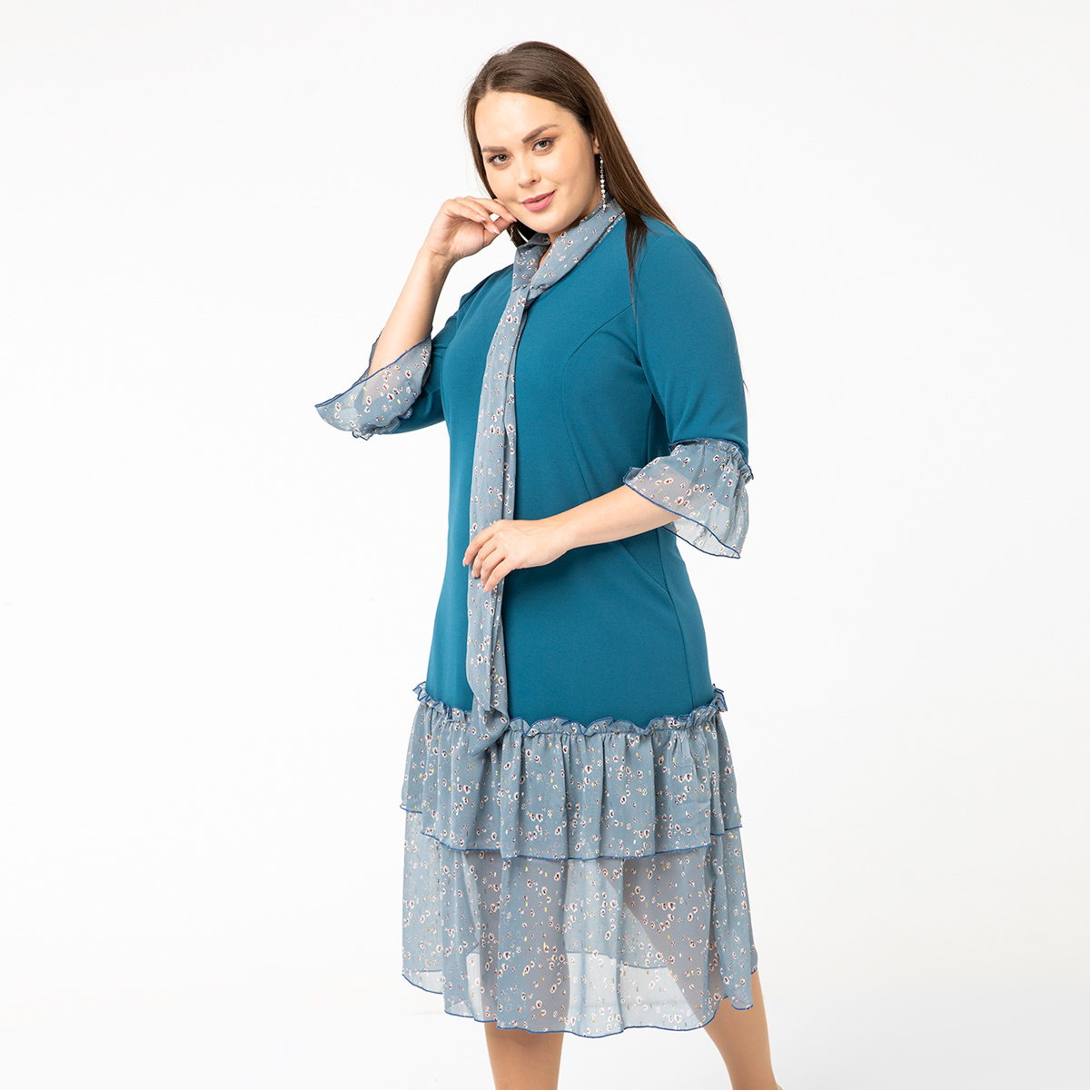 ст. цена2200руб.! Платье, трикотаж, бирюзовый