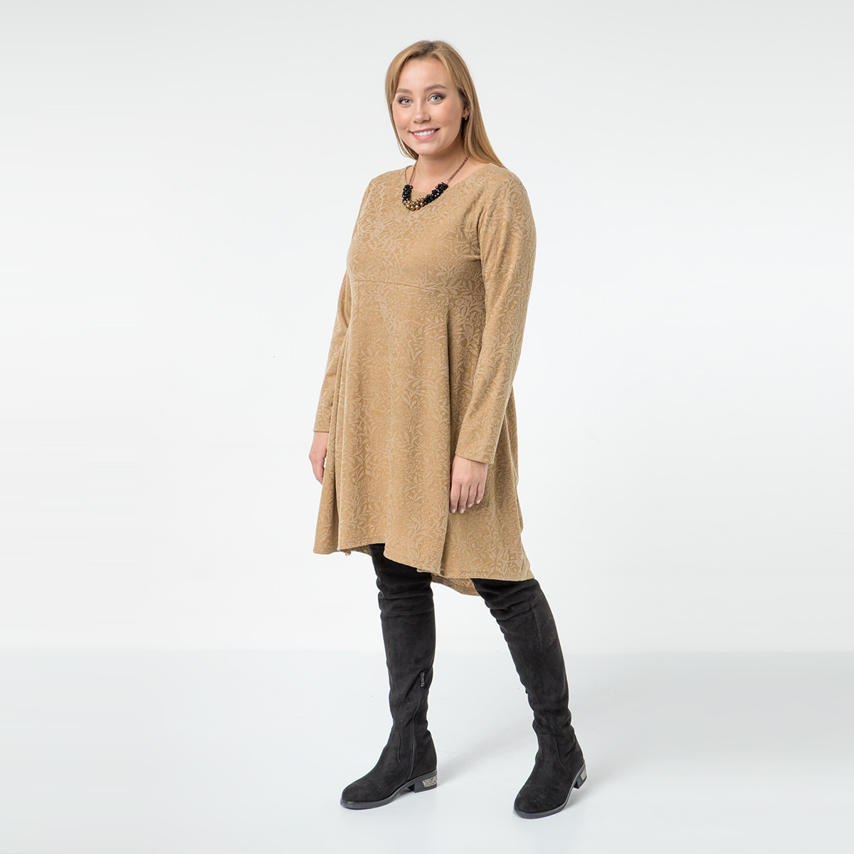 ст. цена2200руб.! Платье, трикотаж, бежевый