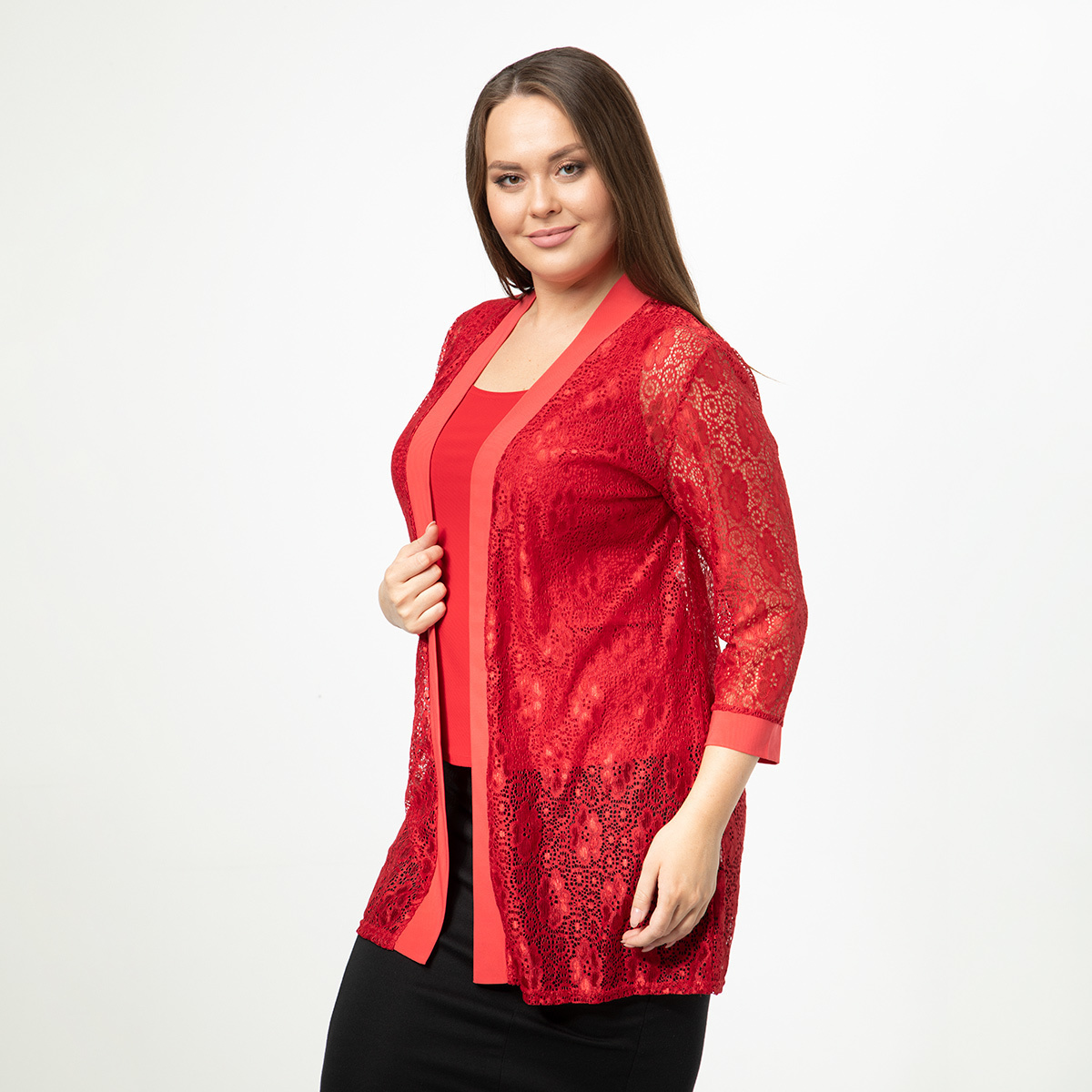 ст. цена1000руб.! Кардиган, трикотаж, красный